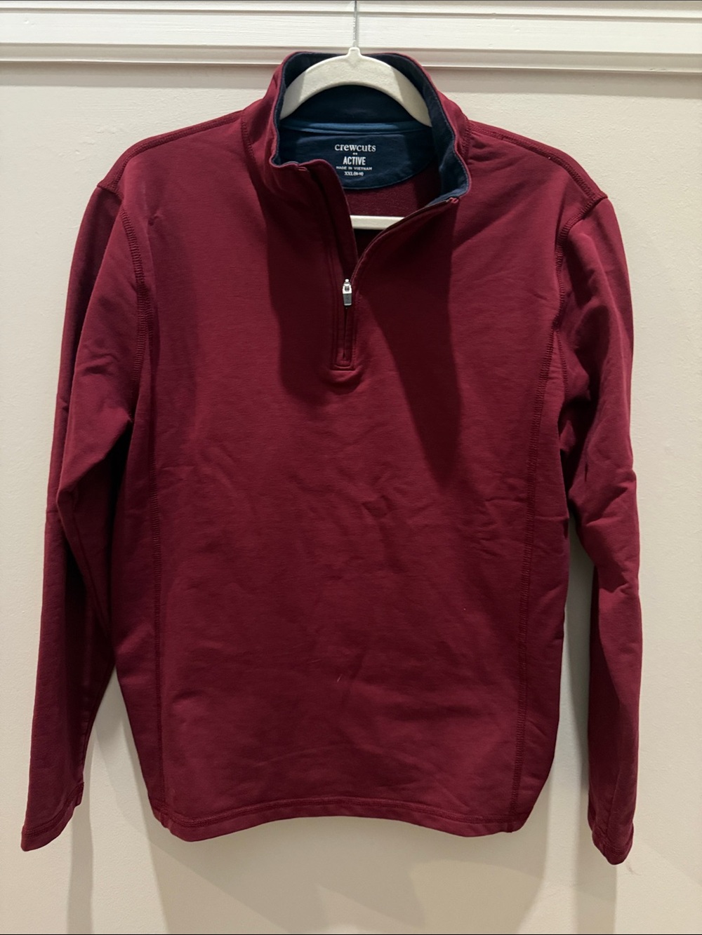 Like New Crewcuts Maroon Quarter-Zip Cotton Pullover Sz XXL 15-16